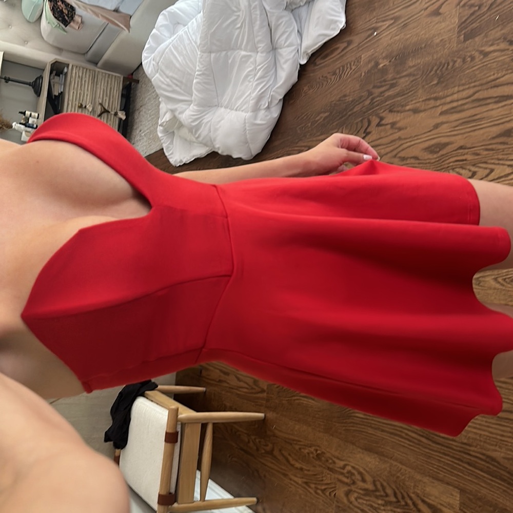 Red Strapless Dress - Picture 6 of 6